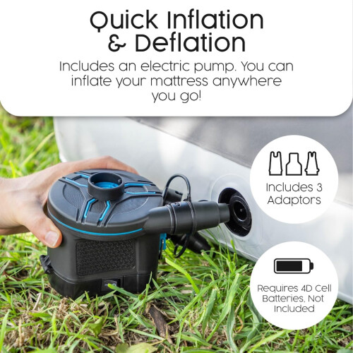 Bestway Bestway Premium Camping Single Airbed with Cordless Battery Pump, 2
