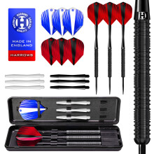 Harrows Caliber 90 Black Tungsten Steel Tip Darts Set I 21g to 30g All Weig