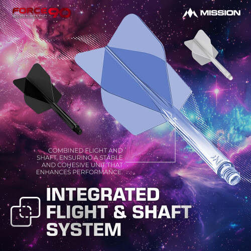 Mission Darts Force 90 | Integrated Precision Moulded Dart Flight And 1