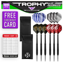 Harrows Trophy Ultimate Bundles with Darts Accessories: Darts Set, Dar