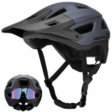 Favoto Mountain Bike Helmet Lightweight - MTB Road Magnetic Buckle Bicycle Helmet for Men Women - Adjustable Cycling Helmet for Adults Youth with CE C