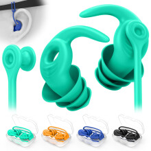 Swimming Ear Plugs for Adults 4 Pairs Waterproof Reusable Silicone Swim Ear