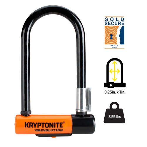 Kryptonite Kryptonite Evolution Mini 7 Bike U Lock Cable Heavy Anti Theft Bicycle 2