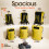 Earth Pak Waterproof Backpack with Roll-Top Closure, Front Pocket, Cushioned Back Panel & Phone Case (Yellow, 55L) 2