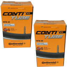 Continental 29" x 1.75-2.5 Mountain Bike Inner Tubes with 42mm Presta Valve (Pair), Black