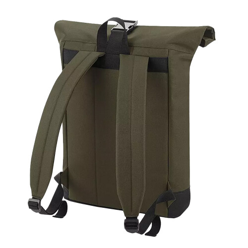 BagBase (One Size, Military Green) Bagbase Roll-Top Backpack / Rucksack / Bag (12 Litres) 1