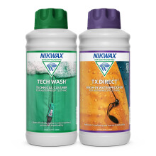 Nikwax TECH WASH and TX DIRECT Twin Pack, Technical Cleaner and Wash-In Waterproofer for Waterproof Clothing, Cleans, Waterproofs, Revitalizes Breath