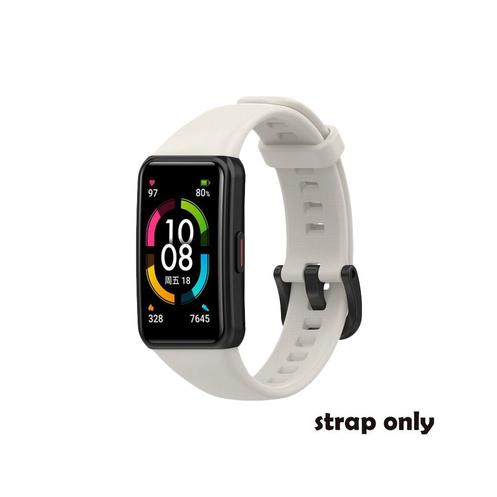(Gray) Strap Silicone Huawei Honor Band 6 Smart Watch Replacement Bracelet Adjustable Gray 696590310232