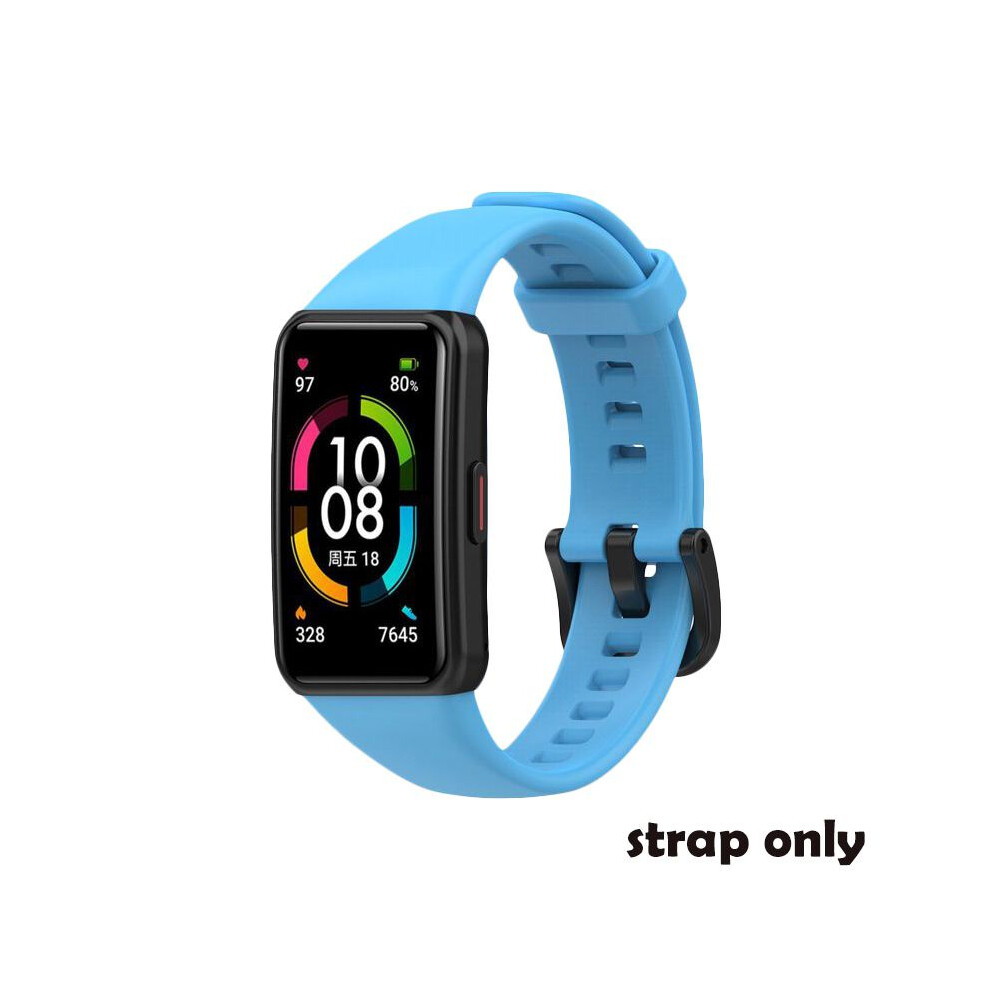 (Blue) Strap Silicone Huawei Honor Band 6 Smart Watch Replacement Bracelet Adjustable Blue 692785992153
