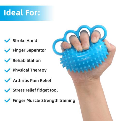 Hand Exercise Ball Finger Therapy Ball - Grip Strengthening Improve Flexibility 1