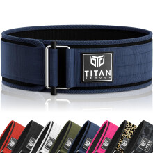 Titan Armour Premium Self-Locking Weight Lifting Belt | Gym belt: Powerlifting, Deadlift, Olympic Lifts, Squats | Functional Weightlifting Belt | Me