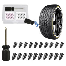 GradCap 20 pcs Tyre Repair Screw, Fast Self-Service Car Puncture Repair Kit, Tire Rubber Nails Tool, Emergency Car Accessories for Bike Motorbike Bic