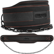 EvoFitness EVO Weightlifting dip belt Neoprene Gym Support Straps GEL