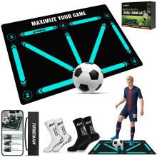 Football Training Mat With Training Video AntiSlip Sports Socks Football Sk