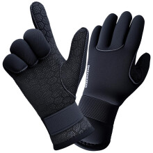 PAWHITS Wetsuit Gloves 3mm Neoprene Gloves with Adjustable Wrist Strap 5Fin