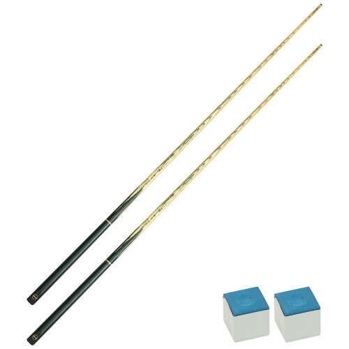 Wollowo 2 x 57 Inch White Ash Wood Snooker/Pool 1
