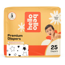 Hello Bello Pannolini, Taglia 3 (14-24 lbs) Superstars, 25 Pannolini Uso Singolo Premium