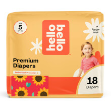 Pannolini Hello Bello, Taglia 5 (27 lbs) Flower Child, 18 Pannolini Monouso Premium