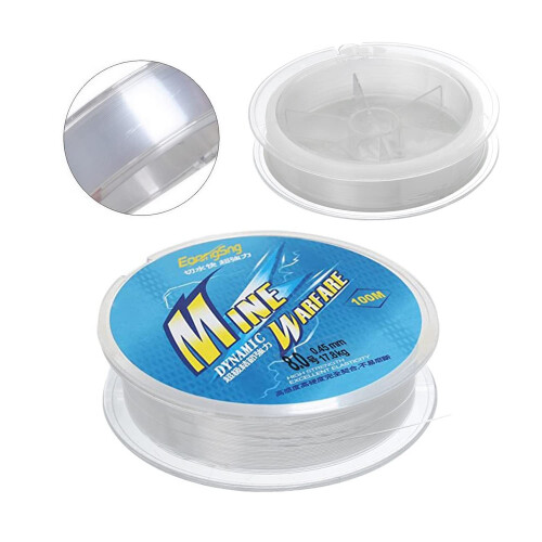 Hiscate Fish Line - Nylon Thread Fishing Wire (Clear, Blue 8.0) 2
