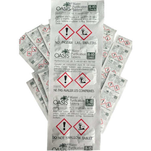 Oasis 67mg Water Purification Tablets 200 Tablets - Treats 2,000