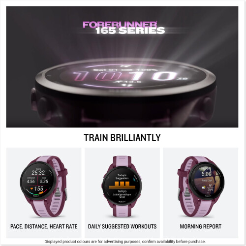Garmin Garmin Forerunner 165 with Music, 43mm GPS running smartwatch, 1