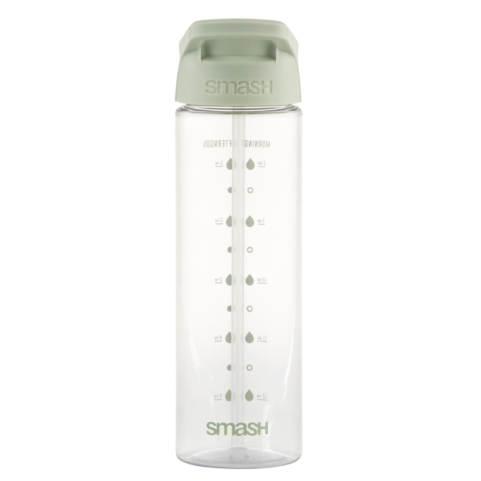 Smash Drink Bottle With Water Timings 700Ml Sage Grey