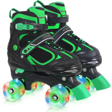 Kids Roller Skates for Boys - Blue for Big Kids Age 7 8 9 10 - Adjustable All Light up Wheels Indoor Outdoor Sports Birthday Gift for Son and Grandso