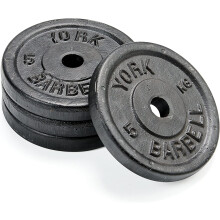 York 4x 5kg Black Cast Iron 1Inch Plates