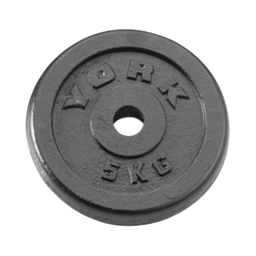 York Fitness York 4x 5kg Black Cast Iron 1Inch 1