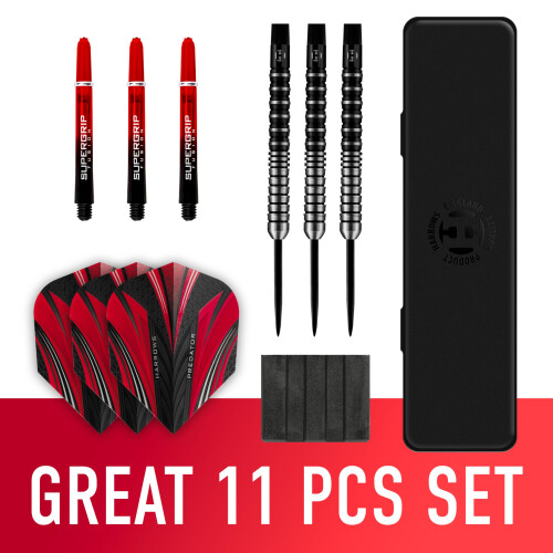 Harrows Predator 90 Tungsten Steel Tip Darts Set 22g 23g 24g 25g  Includes 1