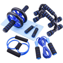 AERLANG 7-IN-1 Ab Roller Wheel Set With, 2 Push-up Bars, Resistance
