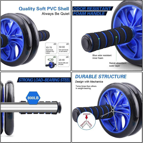 AERLANG 7-IN-1 Ab Roller Wheel Set With, 2 Push-up Bars, Resistance 1