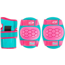 Osprey Kids Skate Bmx Pads Knee Elbow and Wrist Protective Set 6 Piece Scooter Streetsport Pad Set Flower Large