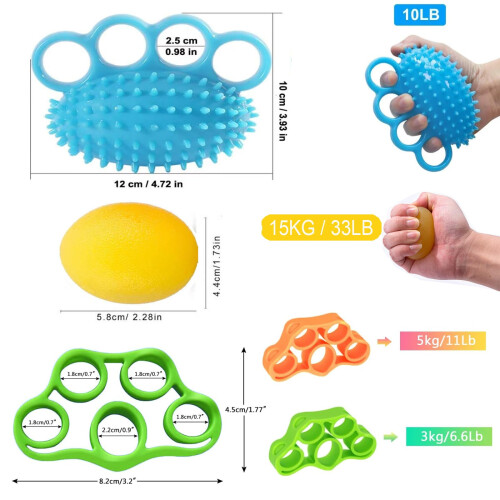 Hand Exercise Balls, Finger Therapy Squeeze Balls, Finger Stretcher 1