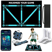 Football Training Mat with Mobile TV APP Soccer Skills XL 90x60cm Football Gifts for Boys Pro Dribble Ball Control Stress Relief Games for Kids G