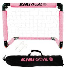 KiBiGOAL Toddler Football Goal Pink Small Foldable Goals for Toddler Girl M