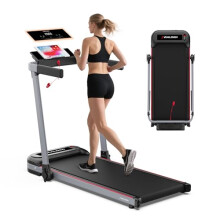 Walden Sports Folding Electric Treadmill with Handle Portable Running Machine LCD Screen 62mph Adjustable Speed