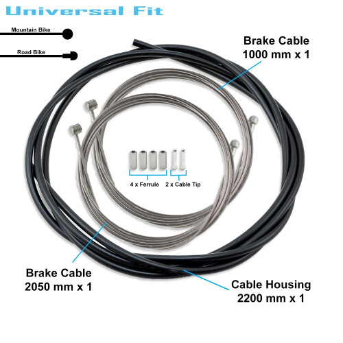 Shimano Shimano Road/MTB Brake Cable and Housing Set Black 1