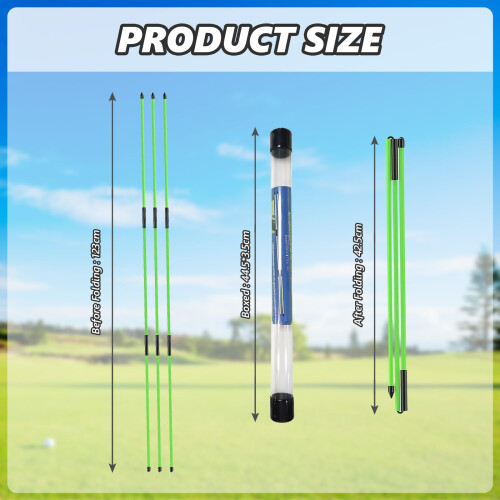 flintronic Golf Alignment Stick, 2PCS Golf Practice Training Aid, 1