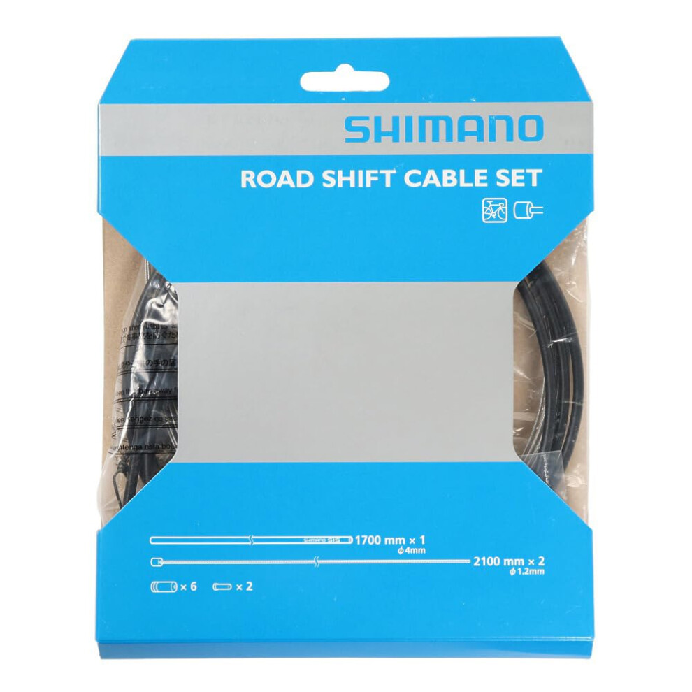 Shimano Road Gear Shift Inner Outer Bike Cable Set Y60098501, Black
