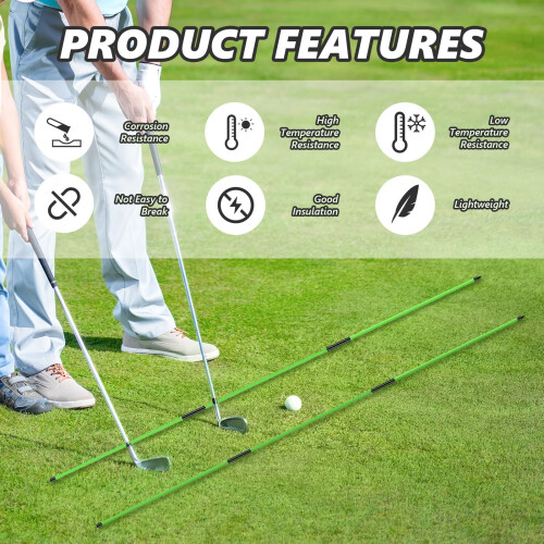 flintronic Golf Alignment Stick, 2PCS Golf Practice Training Aid, 2