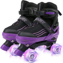 Kids Roller Skates for Girls Boys Adjustable Roller Skates with Light Up Wheels, Fun Illuminating for Girls Boys, Roller skates for Kids Beginners, S