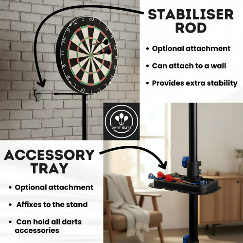 Professional Dart Board Stand with Four Legs Creating a Stable Base Accesso 1