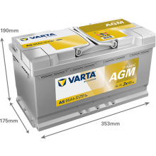 VARTA A5 AGM VRLA 12V 95AH 850A Car Battery Fits BMW 61210147397 61216806755