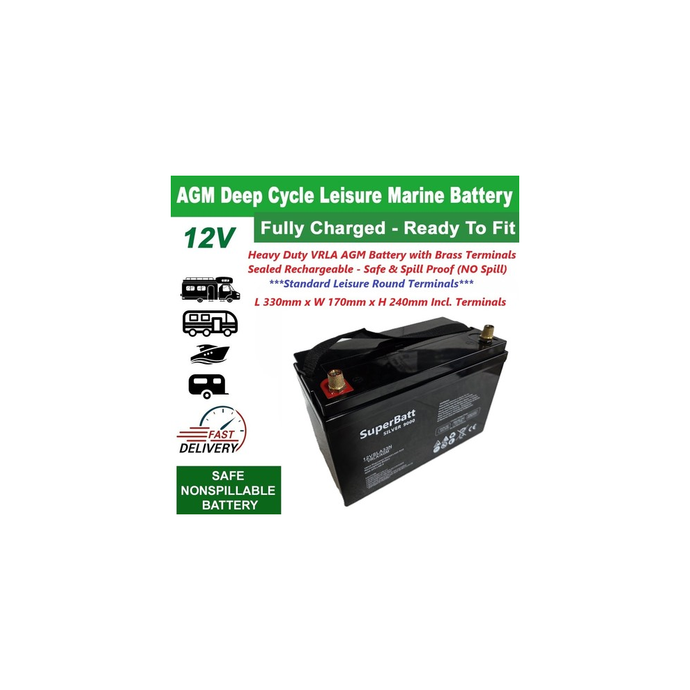 12V 140Ah Vrla Agm Deep Cycle Leisure Marine Battery 12Vsla33n Motorhomes Boat 87001730