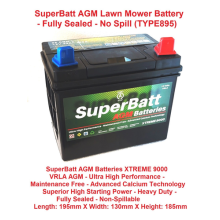 SuperBatt 32AGML 895 AGM Battery Motorcycle Jet Snow Ski ATV Quad Lawn Mower