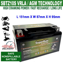 YTZ10S YTZ10BS SBTZ10S AGM MOTORCYCLE BATTERY 12V 9AH 190A High Performance