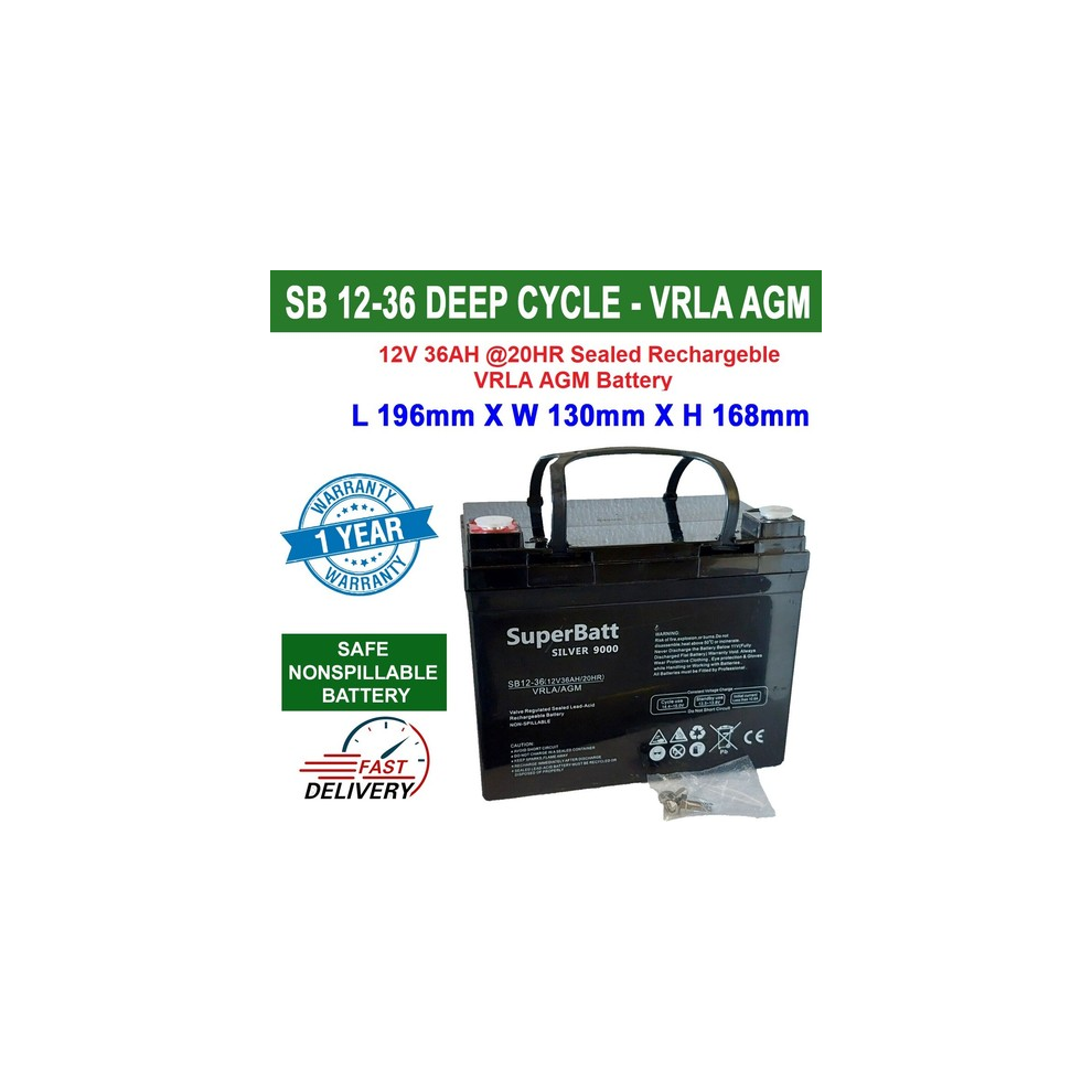 12V 36Ah Replace 30Ah 33Ah 34Ah 35Ah Sb1236 Sealed Vrla Agm Battery No Spill 45150609