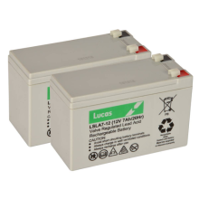 TWO 2 x LUCAS 12V 7Ah VRLA SLA AGM RECHARGEABLE SEALED BATTERIES