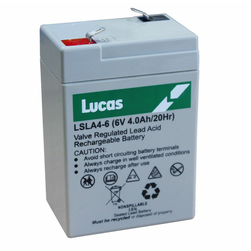 Lucas Lucas 6V 4AH 45AH VRLA Battery Torches Lanterns Flashlight Emergency Lighting
